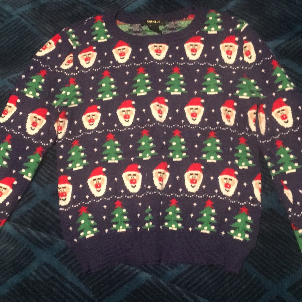 Forever 21 crop top Christmas sweater